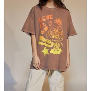 Urban Outfitters Brown Graphic Tee